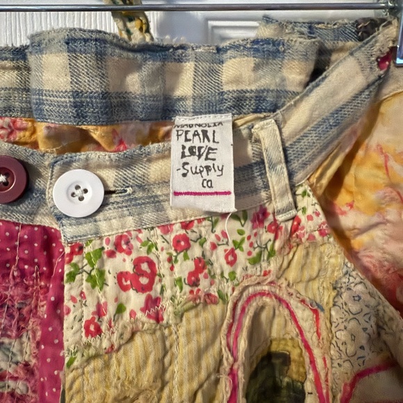 Magnolia Pearl Patchwork Pants - rabbits, elephants and bananas!  OSFM EUC. - Picture 13 of 13